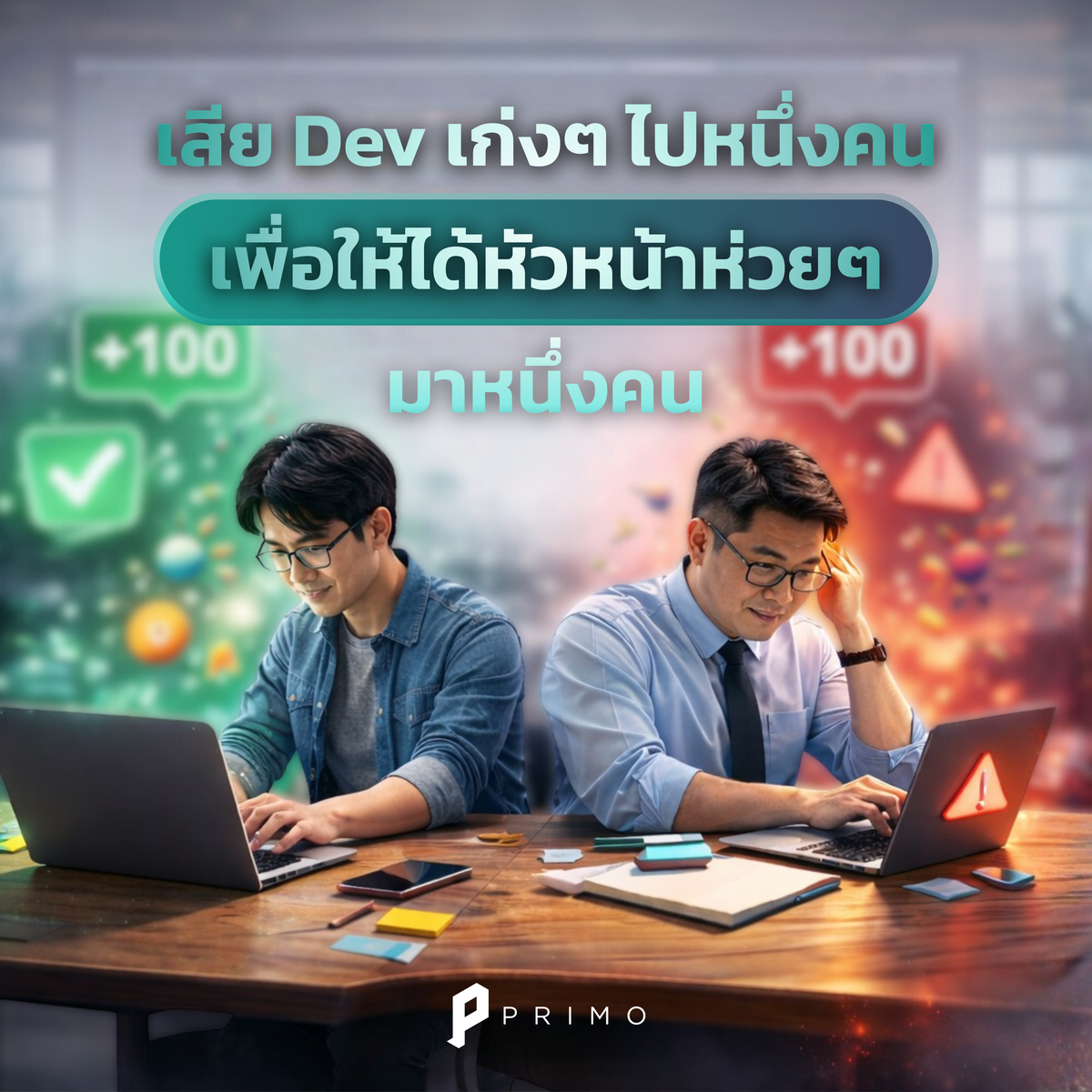 เดฟเก่ง แต่หัวหน้าห่วย? ปัญหาที่ทำให้ทีมเทคล้มเหลวโดยไม่รู้ตัว – PRIMO